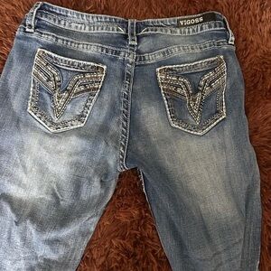 Vigoss Women's Denim Jeans with Embellished Pockets